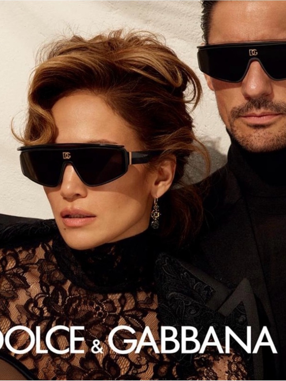 Dolce & Gabbana DG6177 Black Shield Sunglasses with Gold DG
Accent!